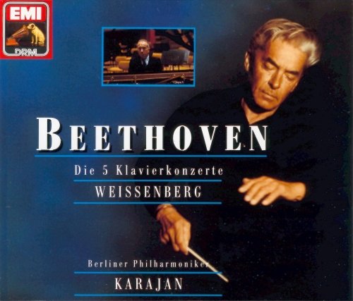 Alexis Weissenberg, Berliner Philharmoniker, Herbert von Karajan - Beethoven: Die 5 Klavier Konzerte (1989)