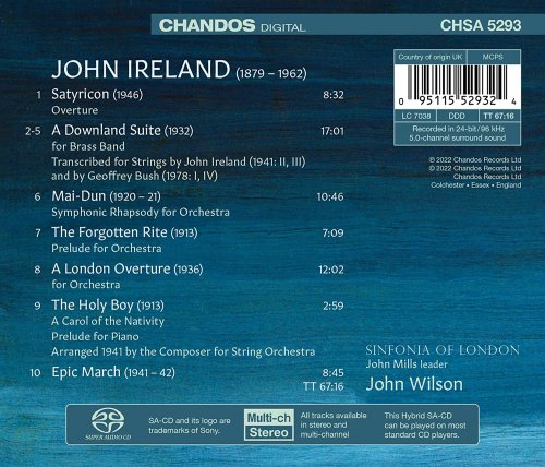 Sinfonia of London & John Wilson - John Ireland: Orchestral Works (2022) [Hi-Res]