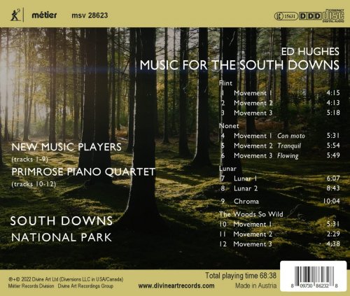 New Music Players, Primrose Piano Quartet, Ed Hughes - Ed Hughes: Music for the South Downs (2022) [Hi-Res]