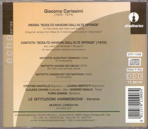 Marco Longhini - Carissimi: Messa & Cantata "Sciolto havean dall'alte sponde" (1995)