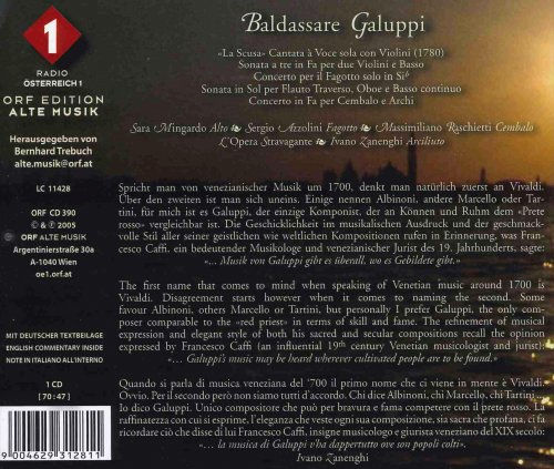 Sara Mingardo, Sergio Azzolini, Massimiliano Raschetti, L'Opera Stravagante - Galuppi: Cantata 'La Scusa (2005)