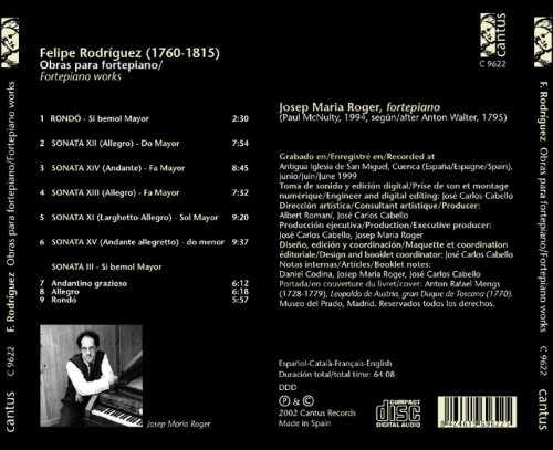 Josep Maria Roger - Rodríguez: Fortepiano Works (2002)