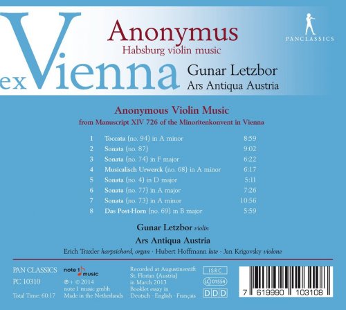 Ars Antiqua Austria, Gunar Letzbor - Anonymous Habsburg Violin Music (2014)