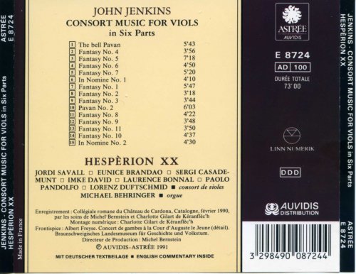 Jordi Savall, Paolo Pandolfo, Hesperion XX - Jenkins: Consort Music for Viols in Six Parts (1991)