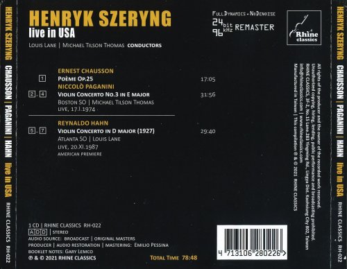 Henryk Szeryng, Boston Symphony Orchestra - Henryk Szeryng: Live in USA (2021)