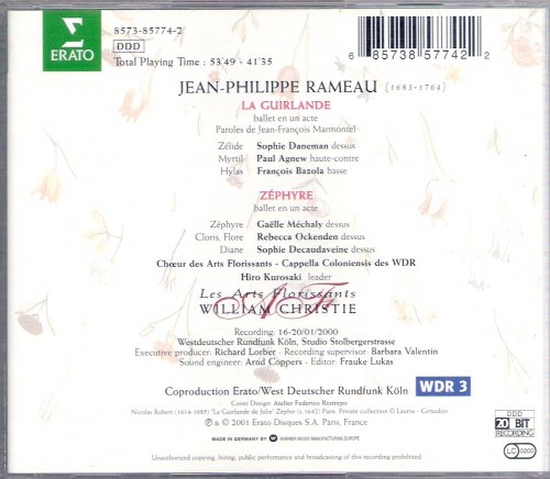Capella Coloniensis, William Christie - Rameau: La Guirlande & Zéphyre (2001)
