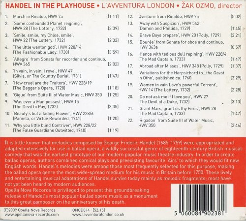 Mary Bevan, Greg Tassel, L’Avventura London, Zak Ozmo - Handel in the Playhouse (2009) CD-Rip