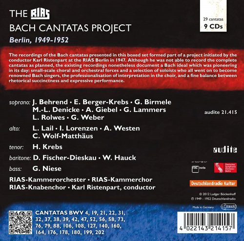 Karl Ristenpart - The Rias Bach Cantatas Project (2012) [9CD Box Set]