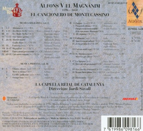 La Capella Reial De Catalunya & Jordi Savall - Alfons V el Magnànim: El Cancionero de Montecassino (2001)