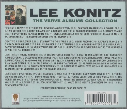 Lee Konitz - The Verve Albums Collection (2019) [4CD]