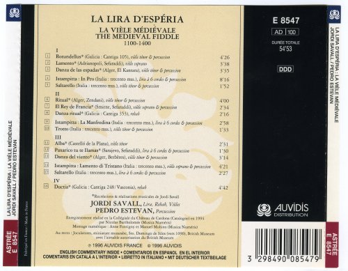 Jordi Savall, Pedro Estevan - La Lira d'Esperia (1996)