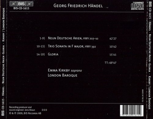 Emma Kirkby, London Baroque - Händel: Neun Deutsche Arien / Gloria (2009)