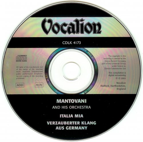 Mantovani - Italia Mia & Verzauberter Klang aus Germany (2003) CD-Rip