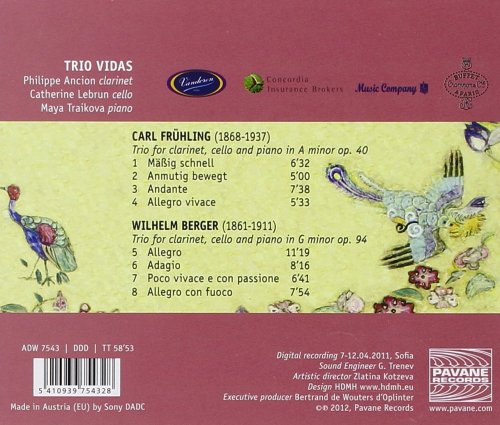 Trio Vidas - Frühling & Berger: Clarinet Trios (2012)