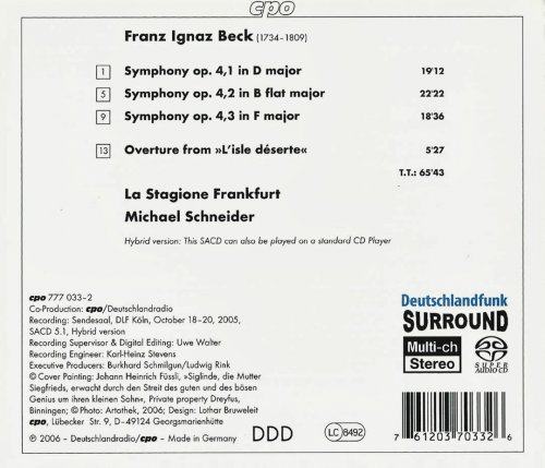 La Stagione Frankfurt, Michael Schneider - Beck: Symphonies op. 4 Nos. 1-3 (2006) CD-Rip