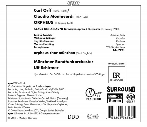 Muenchner Rundfunkorchester, Ulf Schirmer - Orff/Monteverdi: Orpheus (2011)