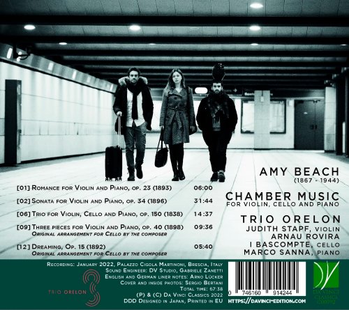 Trio Orelon - Amy Beach: Chamber Music for Violin, Cello and Piano (2022)