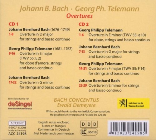 Bach Concentus, Ewald Demeyere - Ouvertures (2008)