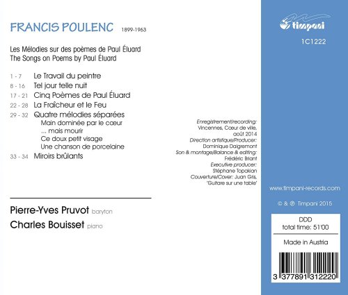 Pierre-Yves Pruvot - Poulenc: Les mélodies sur des poèmes de Paul Éluard (2016)