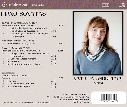 Natalia Andreeva - Beethoven, Scriabin, Prokofiev & Debussy: Piano Sonatas (2017)