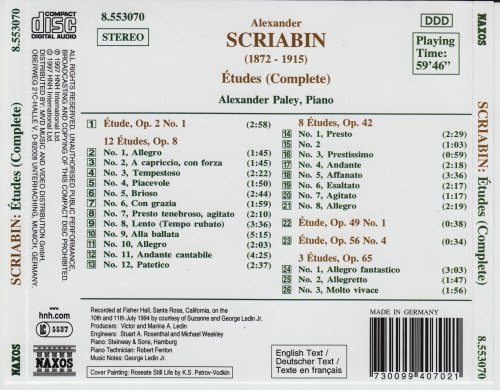 Alexander Paley - Scriabin: Complete Etudes (1997)