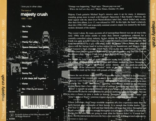 Majesty Crush - I Love You In Other Cities: The Best Of Majesty Crush 1990-1995 (2009)