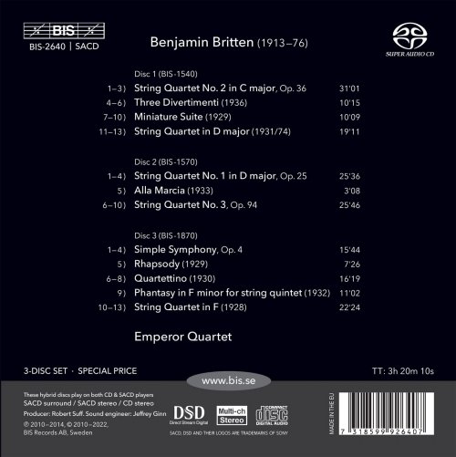 Emperor Quartet - Britten: The Music for String Quartet (2022) [Hi-Res]
