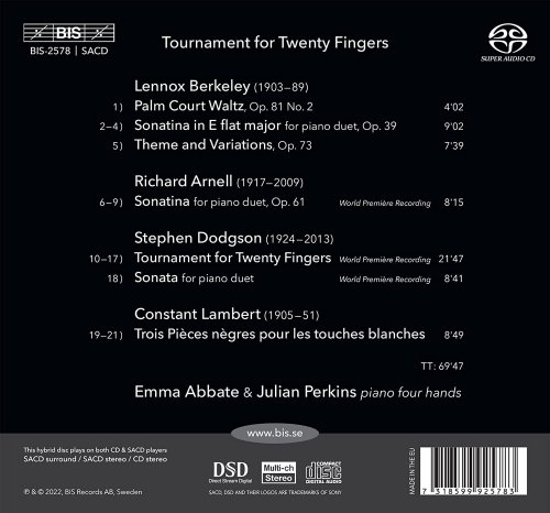 Emma Abbate & Julian Perkins - Tournament for Twenty Fingers (2022) [Hi-Res]