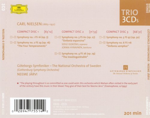 Goteborgs Symfoniker, Neeme Jarvi - Nielsen: Complete Symphonies (2005)