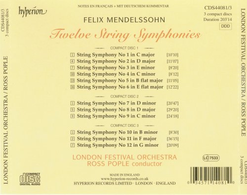 London Festival Orchestra, Ross Pople - Mendelssohn: Twelve String Symphonies (2004)