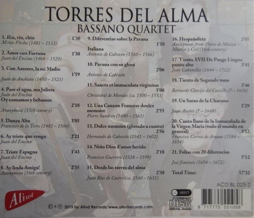 Bassano Quartet - Torres del Alma - Spanish Consort Music (2011) [Hi-Res]