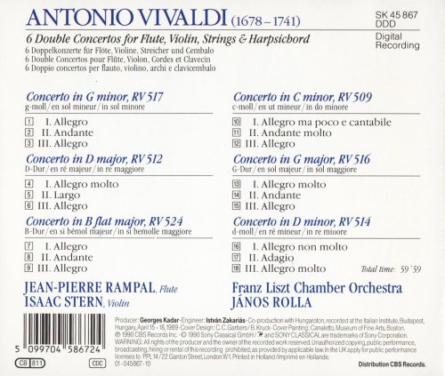 Jean-Pierre Rampal, Isaac Stern - Vivaldi: 6 Double Concertos (1990) CD-Rip