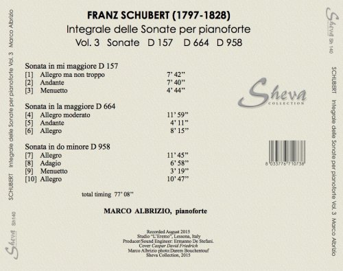Marco Albrizio - Schubert: Complete Piano Sonatas, Vol. 3 (2022)