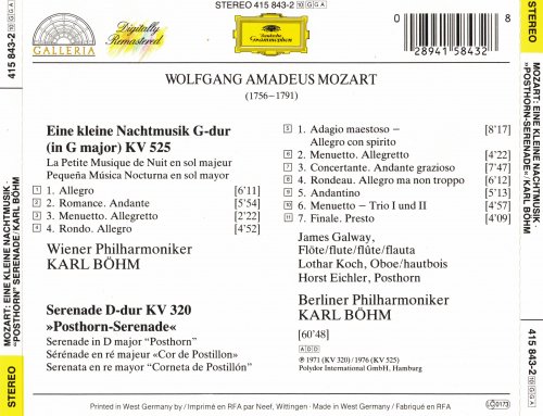 Karl Böhm - Mozart: Eine Kleine Nachtmusik, Posthorn Serenade (1985)