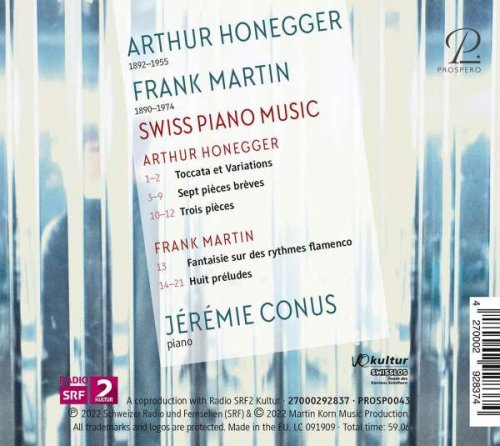 Jérémie Conus - Swiss Piano Music by Arthur Honegger & Frank Martin (2022) [Hi-Res]