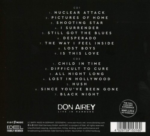 Don Airey and Friends - Live in Hamburg (2021) CD-Rip