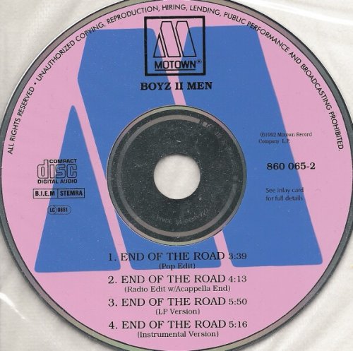 Boyz II Men - End Of The Road (CD, Maxi-Single) (1992)