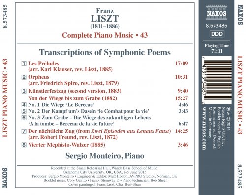 Sergio Monteiro - Liszt: Transcriptions of Symphonic Poems (2016) [Hi-Res]