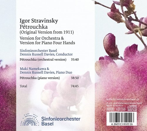 Maki Namekawa, Sinfonieorchester Basel, Dennis Russell Davies - Stravinsky: Pétrouchka (Versions for Orchestra & Piano 4 Hands) (2016) [Hi-Res]