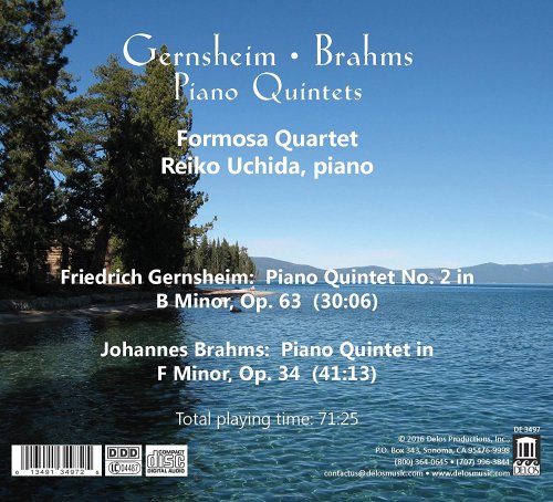 Reiko Uchida, Formosa Quartet - Gernsheim & Brahms: Piano Quintets, Opp. 63 & 34 (2016) [Hi-Res]