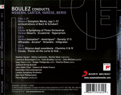 Ensemble intercontemporain, London Symphony Orchestra, New York Philharmonic - Boulez Conducts Webern, Carter, Varese, Berio (2009)