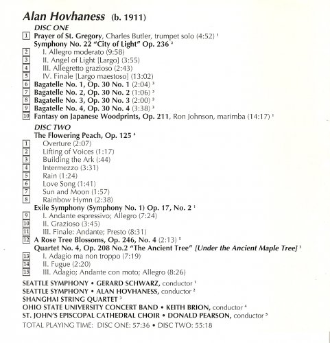 Alan Hovhaness - Hovhaness Collection Vol.1 (1997)