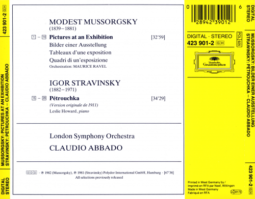 London Symphony Orchestra, Claudio Abbado - Mussorgsky, Ravel, Stravinsky: Pictures At An Exhibition / Pétrouchka (2000)