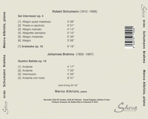 Marco Albrizio - Schumann & Brahms: Piano Works (2022)