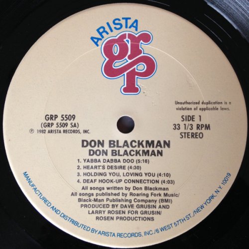 Don Blackman - Don Blackman (1982) LP