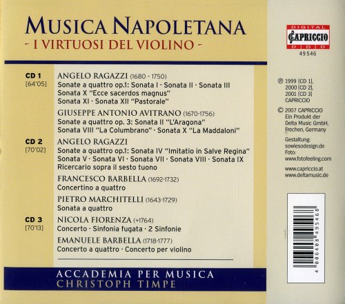 Accademia Per Musica, Christoph Timpe - Angelo Ragazzi, Giuseppe Avitrano, Francesco Barbella: Musica Napoletana (2007)