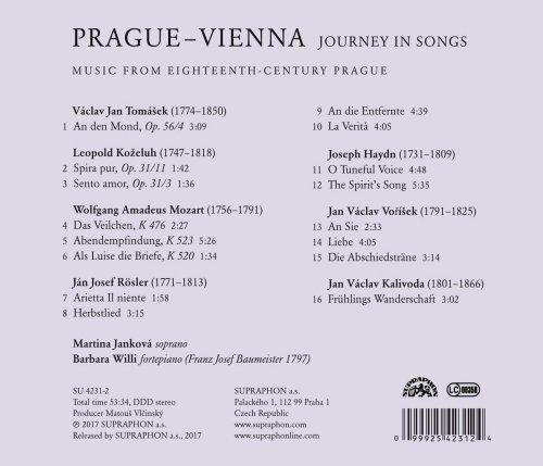 Martina Janková & Barbara Maria Willi - Prague-Vienna - Journey in Songs, Music from Eighteenth-Century Prague (2017) [Hi-Res]