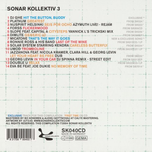 VA - Sonar Kollektiv 3 (2004) {SK040CD} FLAC