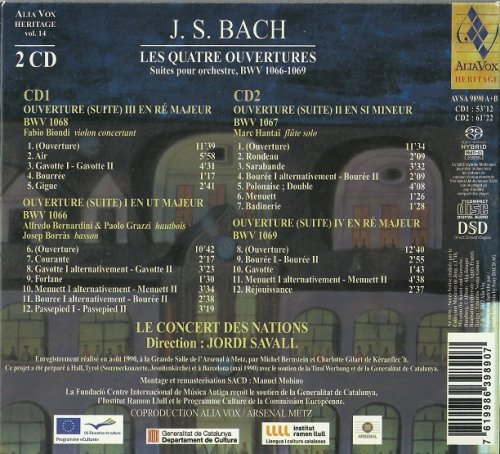 Jordi Savall, Le Concert des Nations - Bach: Les Quatre Ouvertures (2012)