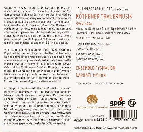 Ensemble Pygmalion, Raphaël Pichon - J.S. Bach: Köthener Trauermusik BWV 244a (2014) Hi-Res